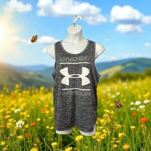 Women's Under Armour UA Tech Tank Top, Size L, Gray 🏃‍♀️‍➡️